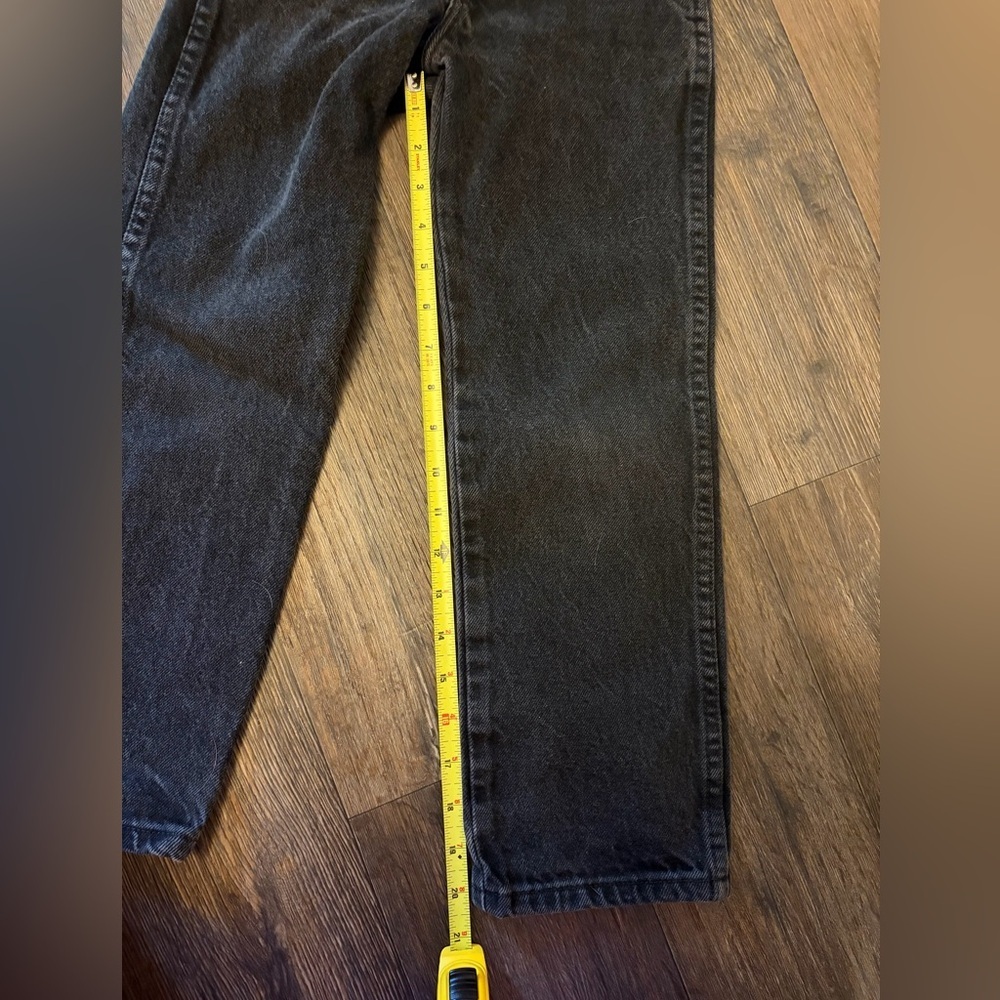 Vintage Western Wrangler Boys Jeans Size 7 Black Denim Adjustable Waist - Picture 5 of 6